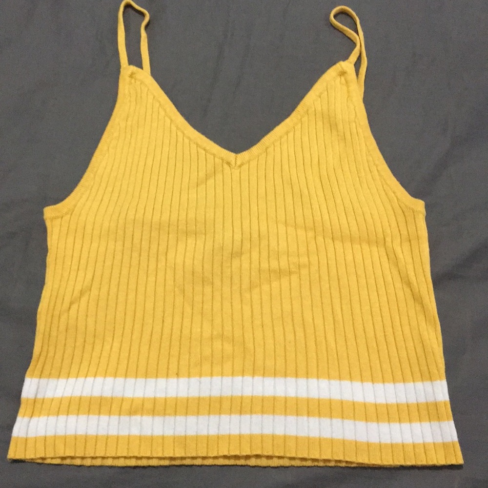 Yellow crop top